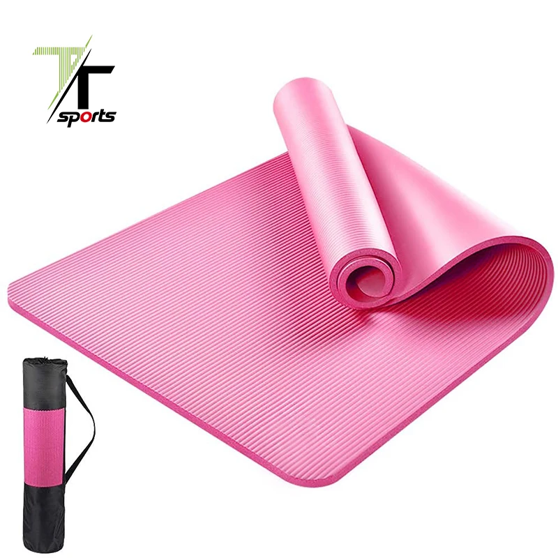 Non Slip Organic Eco Friendly Exercise Fitness Home Gym Sport Fitness Exercise Pilates Pad Travel Foldable NBR Workout Yoga Mat