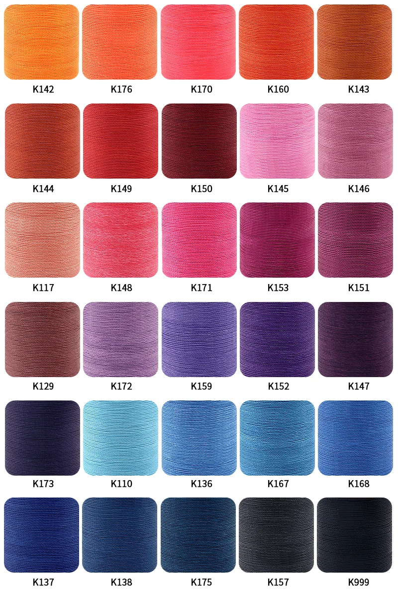 product 110 meters 100 polyester diy handmade sewing weaving thread 065mm round waxed thread for jewelry making findings-16