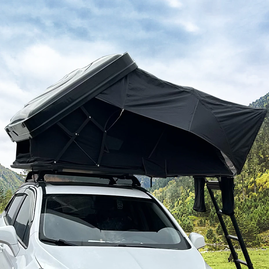 Hard Shell Roof Top Tent with 280G Polyester Cotton Waterproof 2000-3000 Mm for 3-4 Person Outdoor Camping