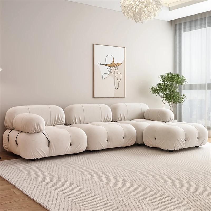 Modern Tufted L-Shaped Modular Sectional Sofa Set for Living Room ...