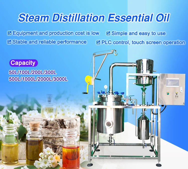 Essential Oil Machine Components Ce Certified Herbal Plants Essential Oil Extracting Machine ...