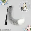 Flame dance fox tail-เฮเทอร์ เทา-ขาว-หนึ่งขนาด