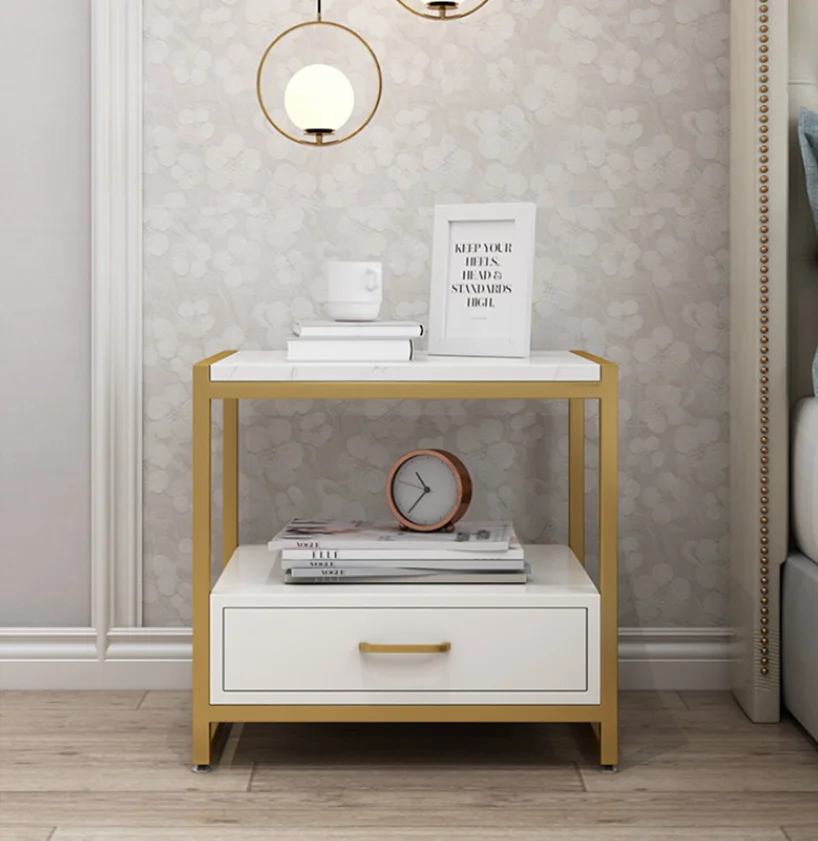 Bedside Table Hotel Furniture White Oil Cabinet Bedroom Furniture Nightstand