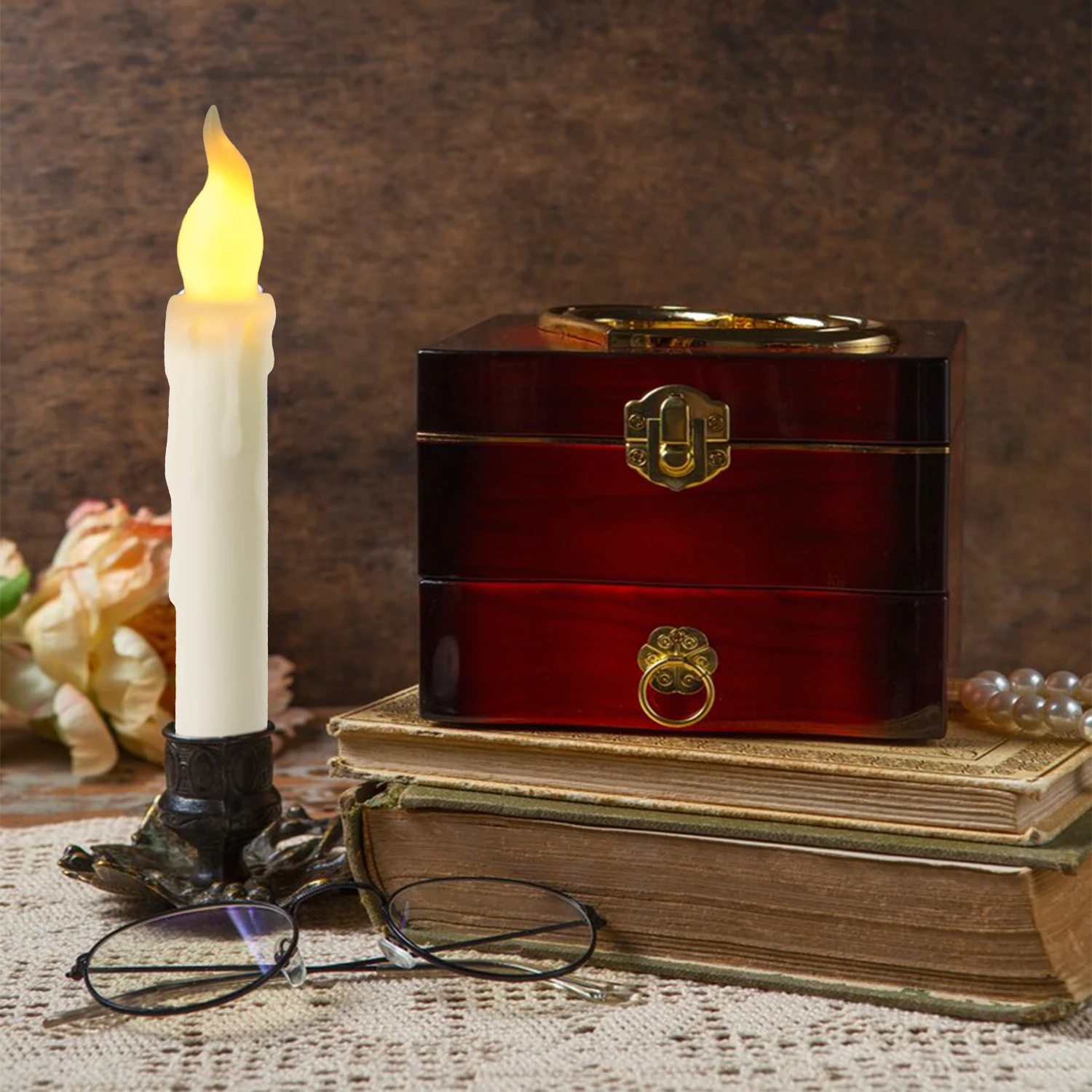 Flameless Floating LED Candle Remote Magic Wand Battery Operated for Weddings Christmas Halloween Party Decorations Inspired
