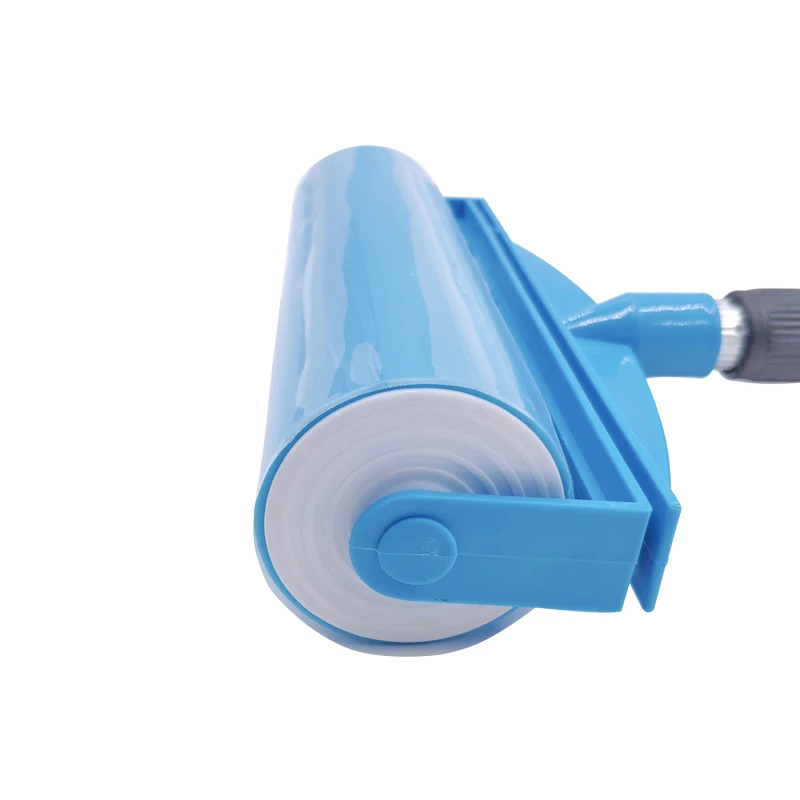 Telescopic Long Handle Lint Roller Brush Washable Silica Gel Lint