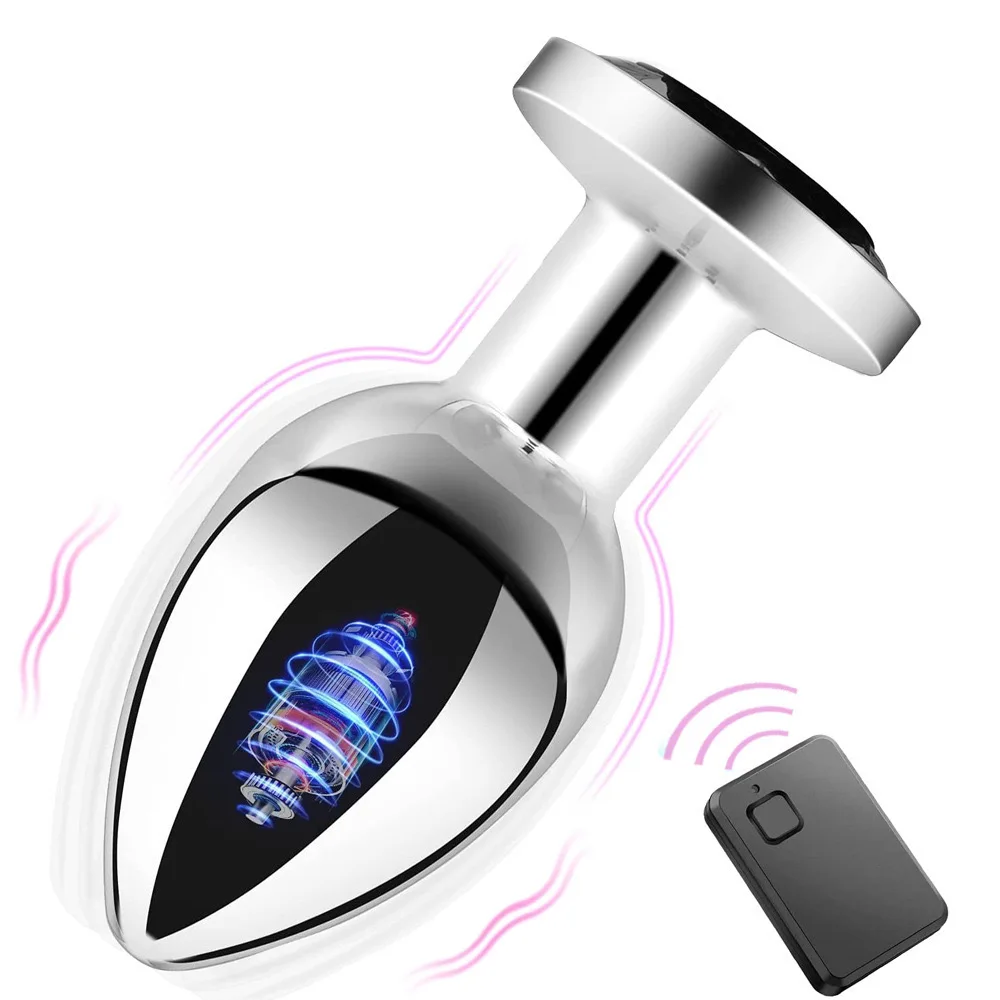 2024 Hot Sales  Metal Vibrating Butt Plug Sex Toys Vibrator Adult Sensory Toys Male Sex Toy for Men Anal Vibrator Dildo