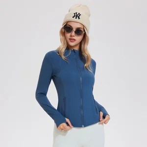 Lulu Fitness Women's Zip Hoodie Jacket Comfortable Spandex Polyester Sweaters for Outdoor Active Breathable Design