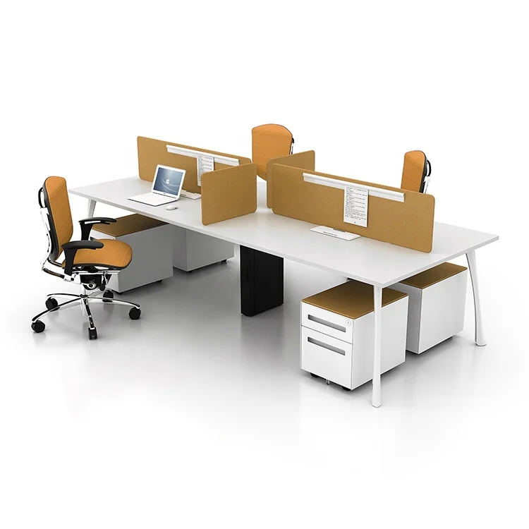 Good Price Open Space Modern Design Office Computer Desk for 4 People