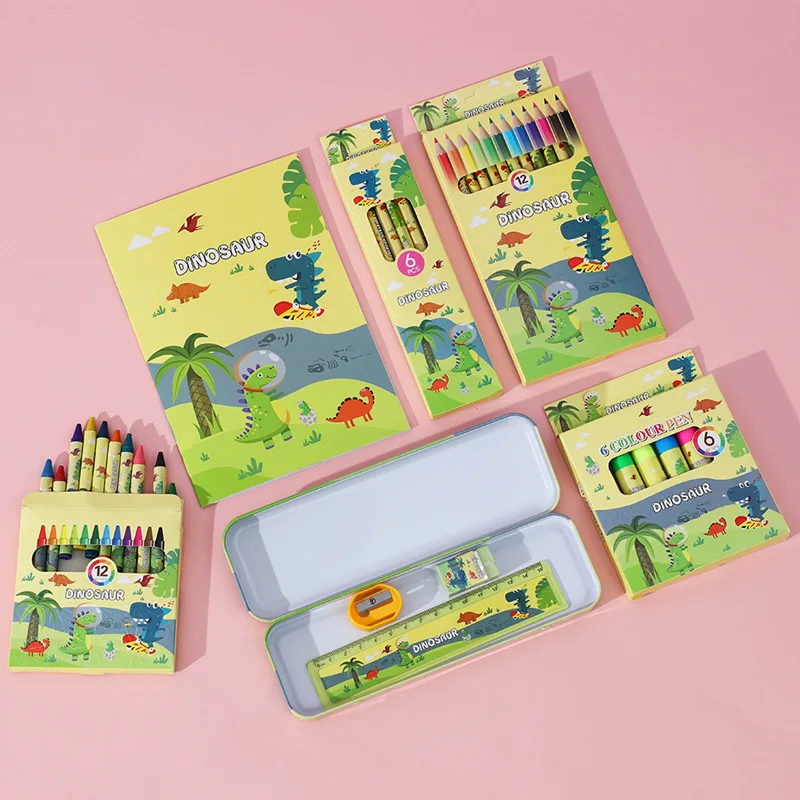 Wholesale cartoon cute animal kids students gifts school items stationery set