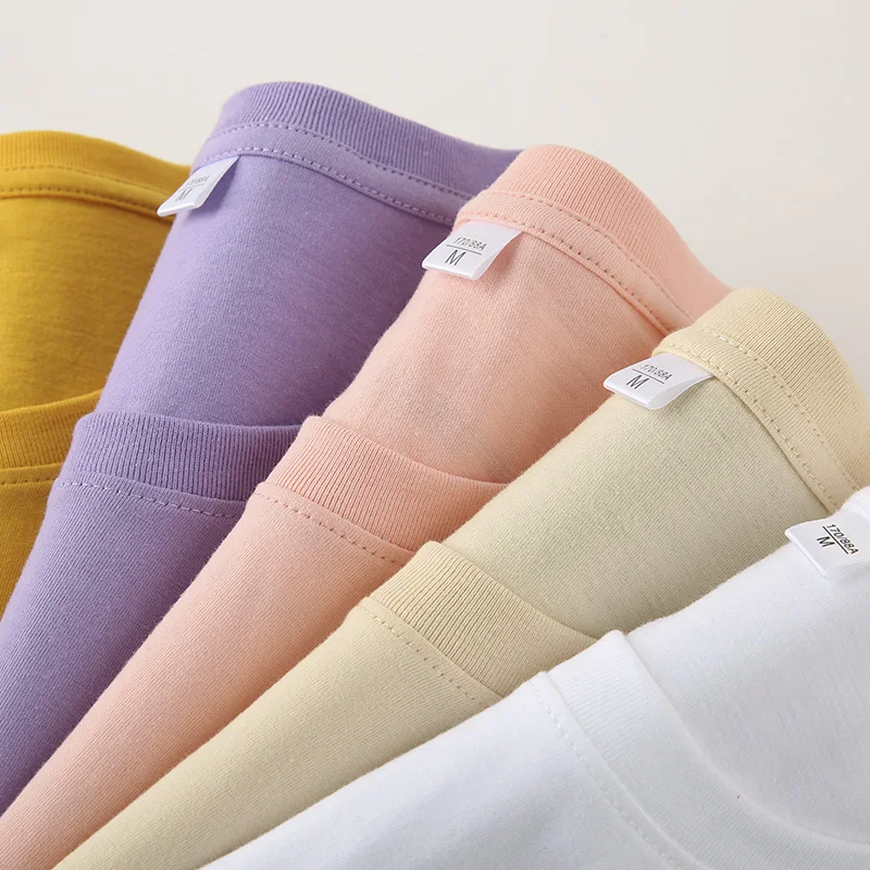 Short Sleeved T-shirt Men's Basic Style Solid Color Upper Garment Half Sleeved Round Neck Cotton Election Campaign Tshirts