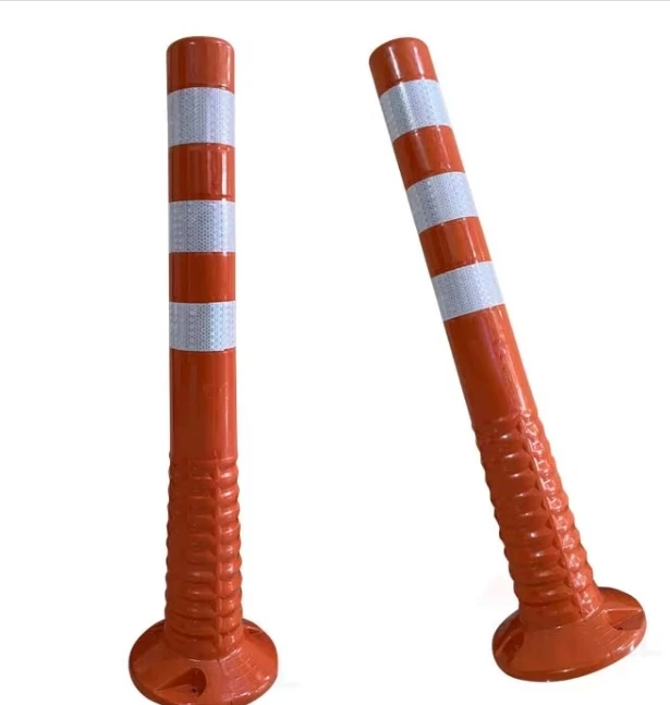 Road Warning Post Parking Guide Marker Lane Divider 75cm Safety Spring PU Traffic Bollard
