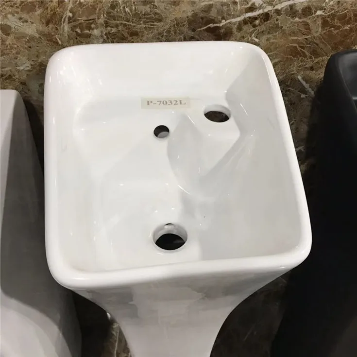 Save Space Mini Basin Freestanding Pedestal Sink Ceramic Lavabo Floor Standing Basin For Small Bathroom