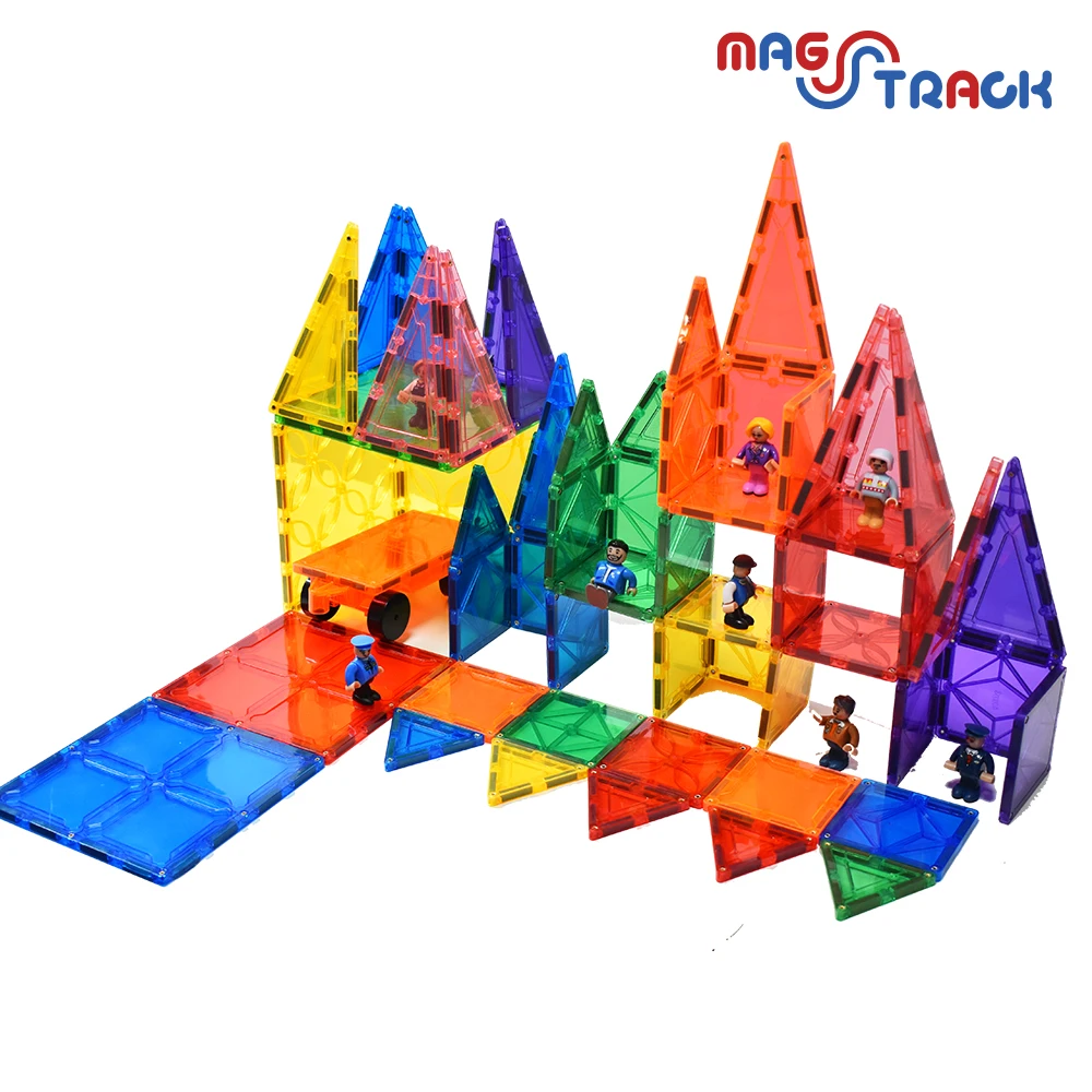 2025 New Playmags Magnetic Building Blocks for Kids ABS Material Type Toys Magnetic Blocks Building Tiles