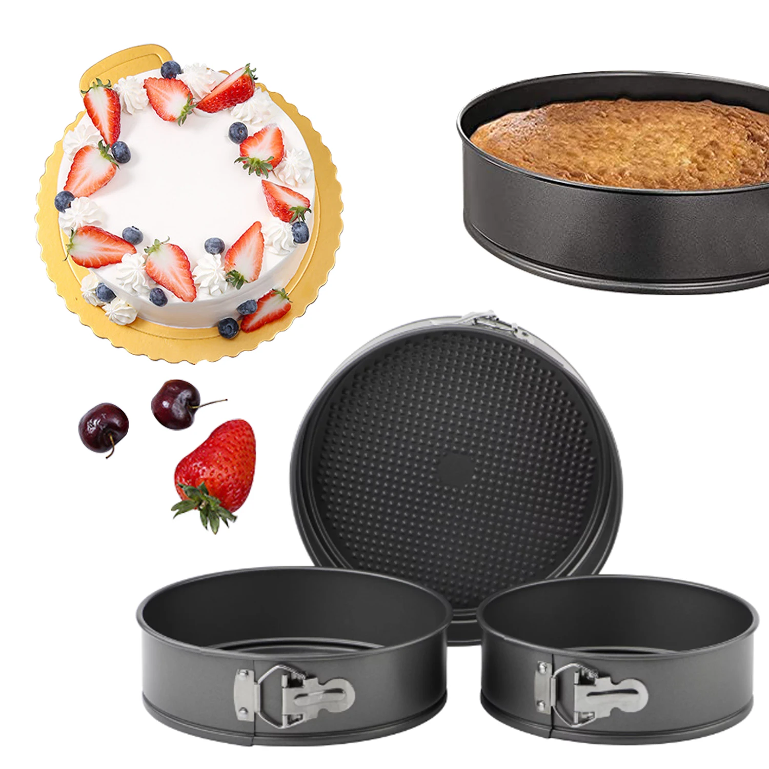 Springform Pan Set Of 3 Nonstick Cheesecake Pan,9 10 11 Inch Leakproof