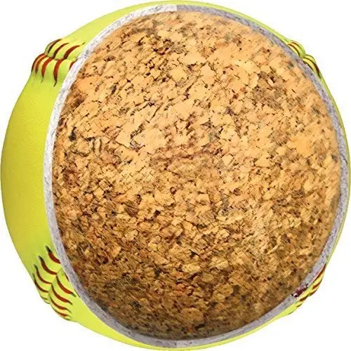 Lot De 6 Balles De Softball Weston S300Y - 12 Pouces, Jaunes, Cuir