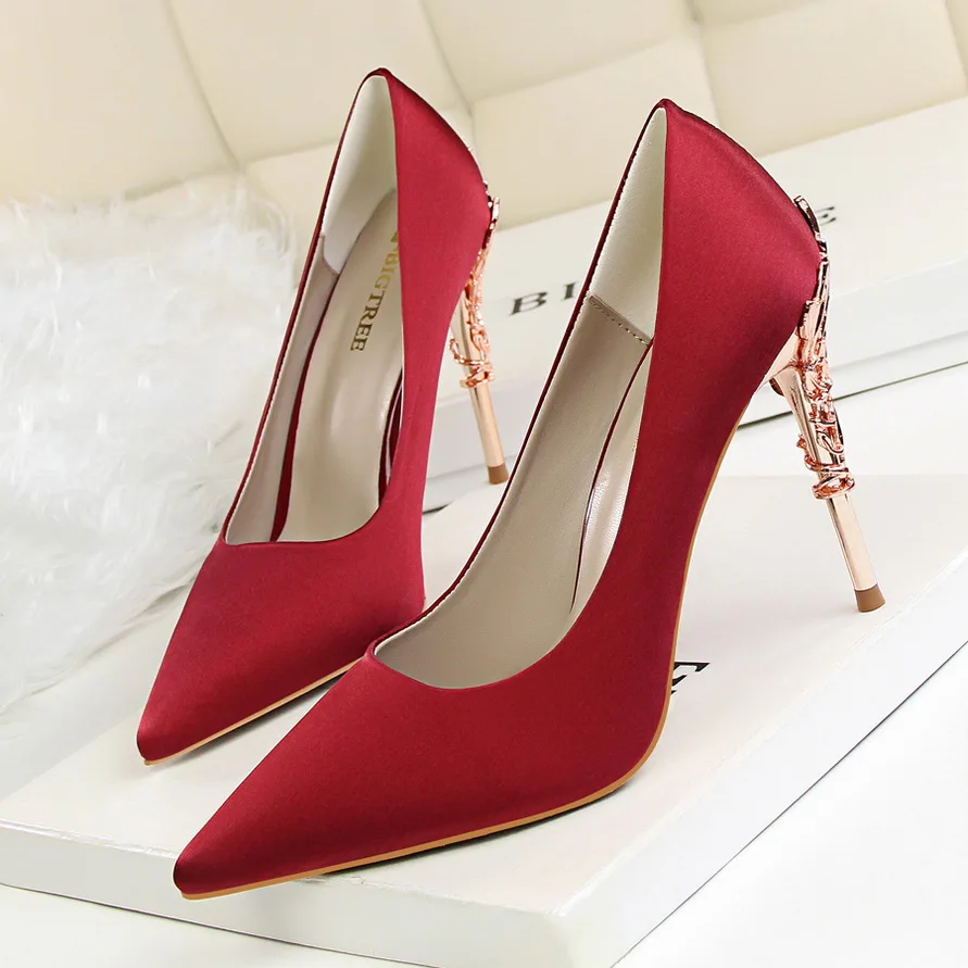 Dropshipping shoes Wholesale ladies pumps bridal shoes dress stiletto party wedding shoes colorful sexy high heels