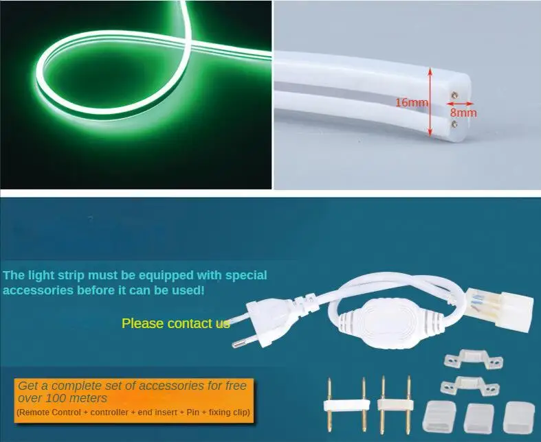 High Voltage 220V Waterproof Multicolor LED Tube Lighting