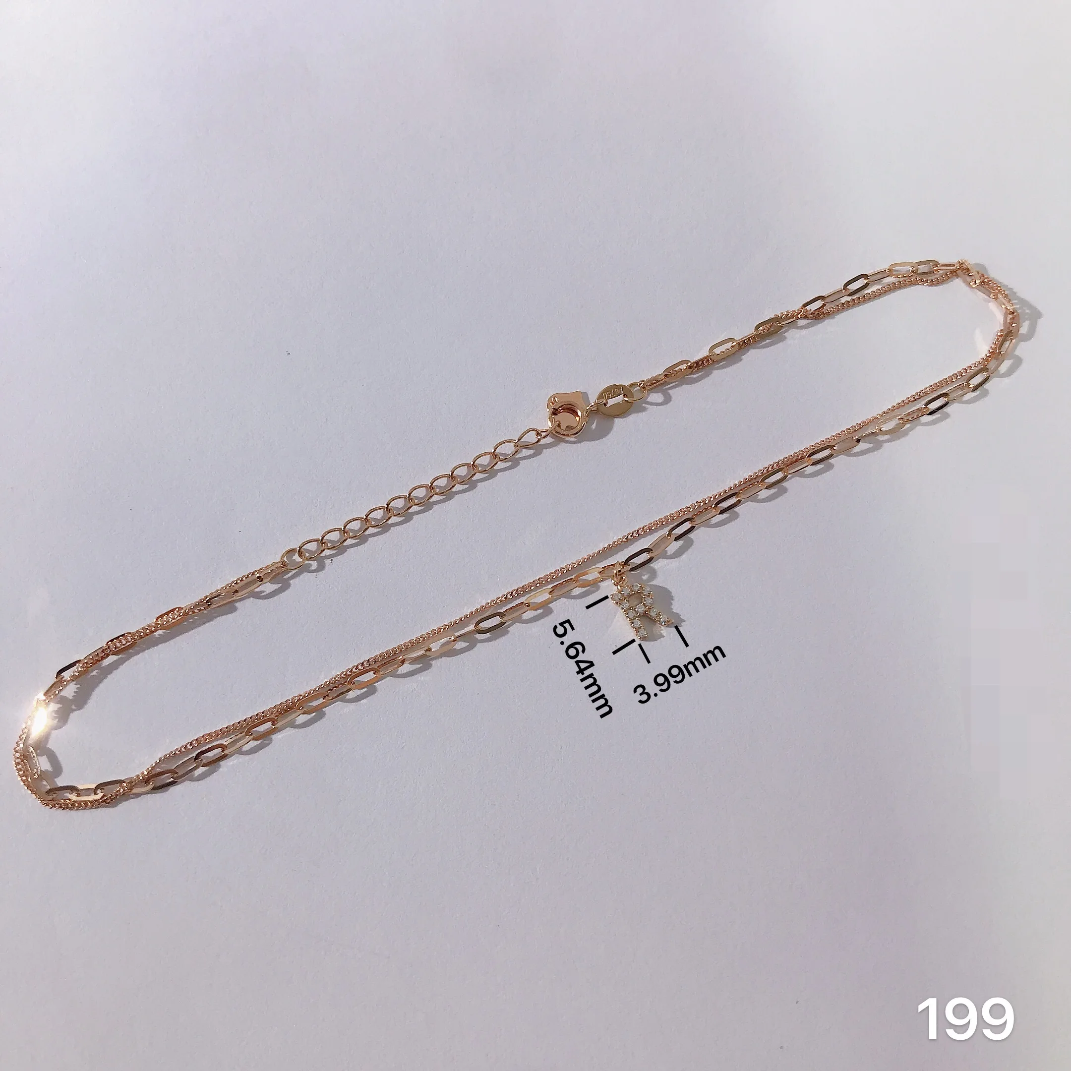 Wholesale Link Anklet Chain Anklet 18k Real Gold R Letter Anklet Jewelry for Women