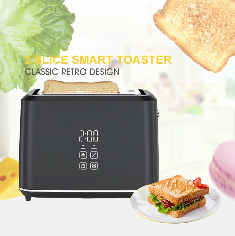 1080W 2025 Electric Touch Screen Toaster Bread Digital Smart Toaster Touch Screen with Display