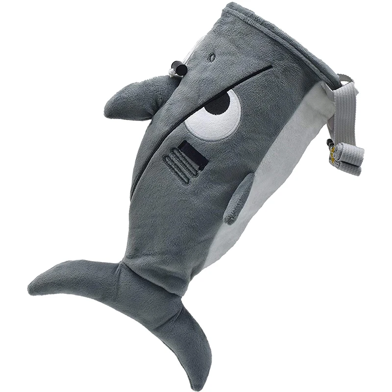 Source FREE SAMPLE Cartoon whale shark doll plush Rock climbing chalk bag  on m.