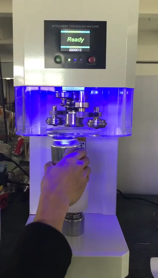 110v Automatic Intelligent Nonrotating Can Sealer Soda Tin Can Seamer