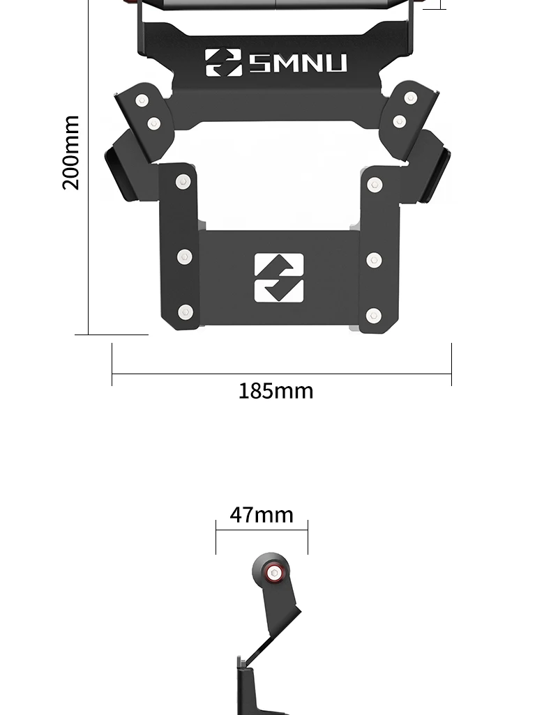 SMNU Universal Motorcycle GPS Smart Phone Navigation Mount Bracket Adapter Holder Support Expansion Frame For Honda Forza350 details