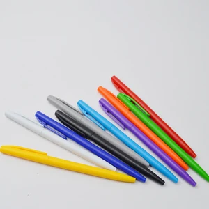 New Promotion Cheap Thin Ball Point Pens Custom Logo Slim Twist  Ballpoint Pen with Colorful Clip