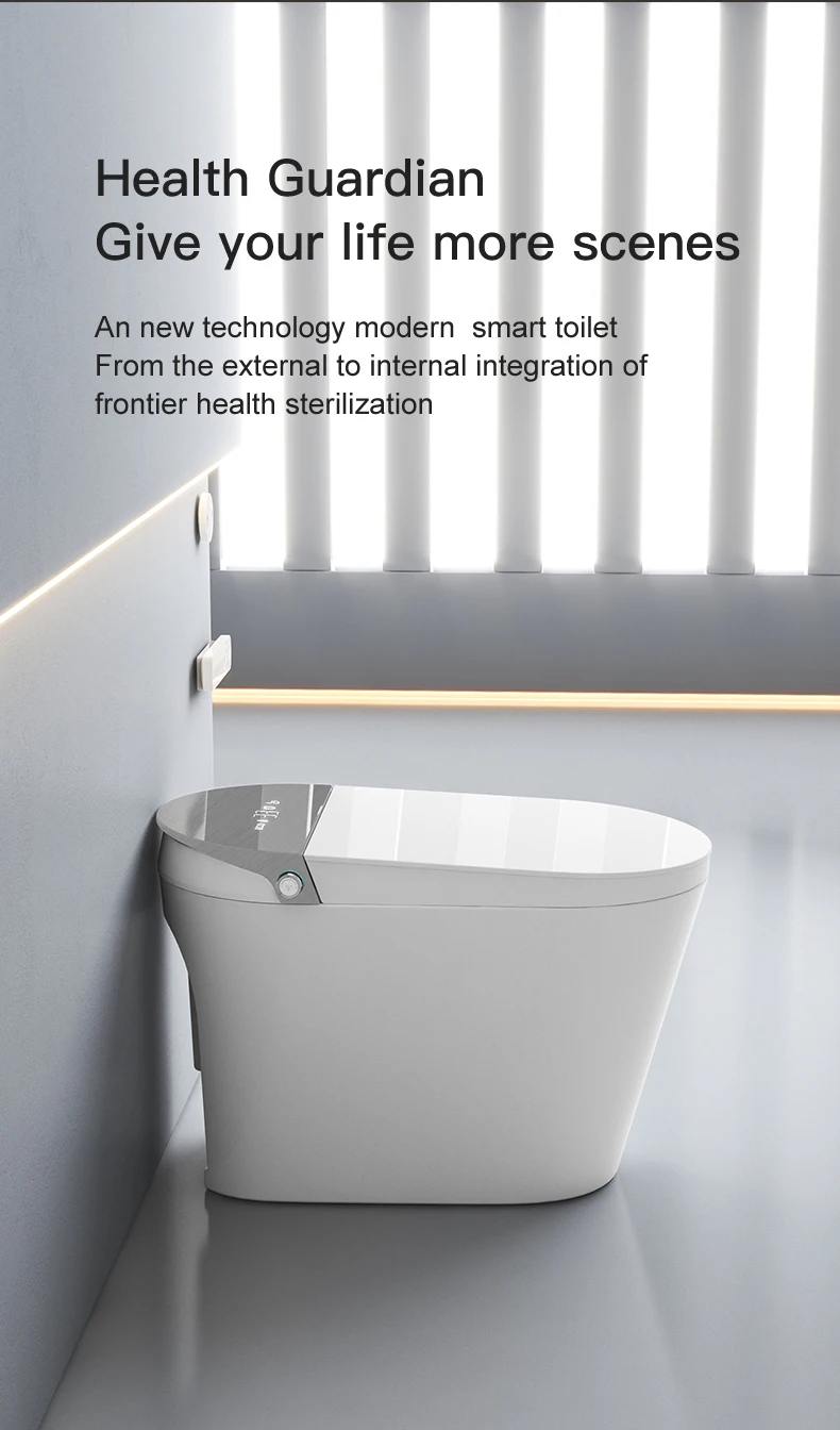 Modern automatic intelligent toilet cupc certification inodoro no water pressure restriction one piece smart toilet supplier