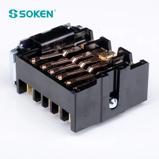 SOKEN  7 Step Rotary Selector Switch for Oven RT345-1A(51.43/18) Black for Built-in Oven