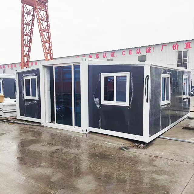 Customized 4 Bedroom Prefab Folding Container House with Toilet Made from Sandwich Panel Material