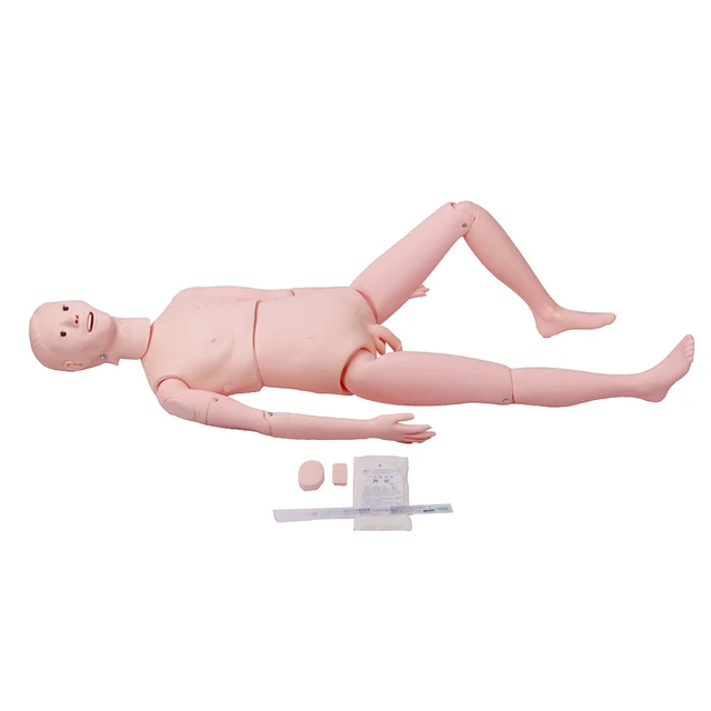 DARHMMY PVC Male Multifunctional Mannequin Medical Nurse Training Manikin for Schools Nursing Training Dummy Model