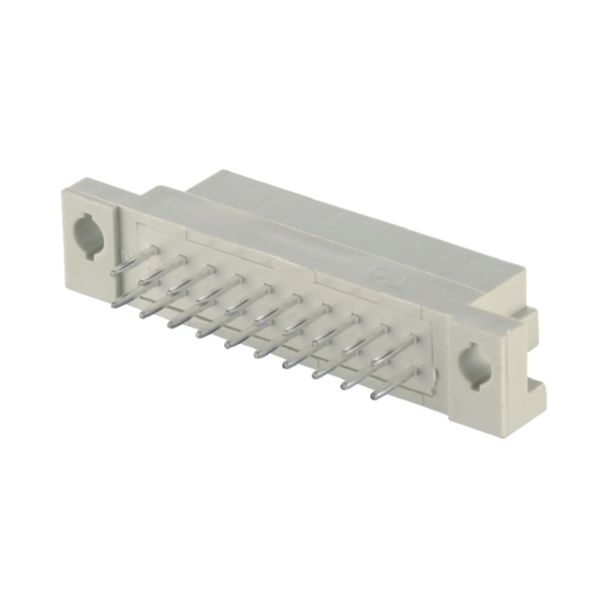 2-Row Vertical PCB DIN 41612 Connector 32Pin Right Angle Female Pins Nylon Housing DC Board to Board Connector