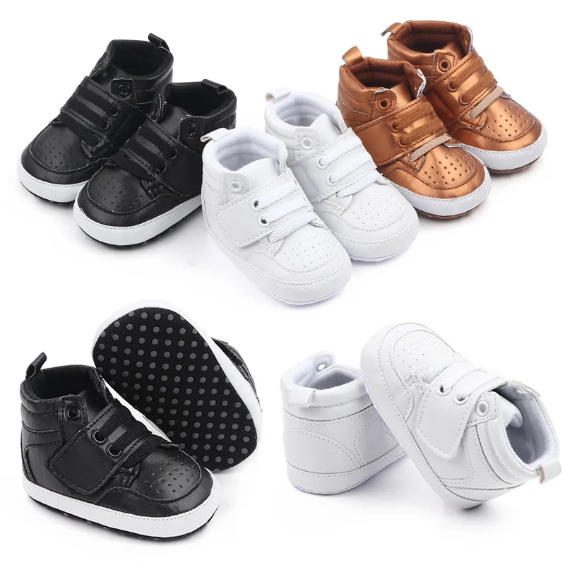Hot Selling PU Leather Baby Sport Shoes Spring Autumn Prewalker Shoes for Boys manufacture