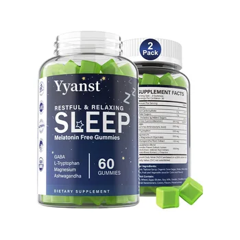 Private Label Restful & Relaxing Sleep Melatonin Free Gummies Help Fall Sleep Help Calm Down Keep Mind Peaceful