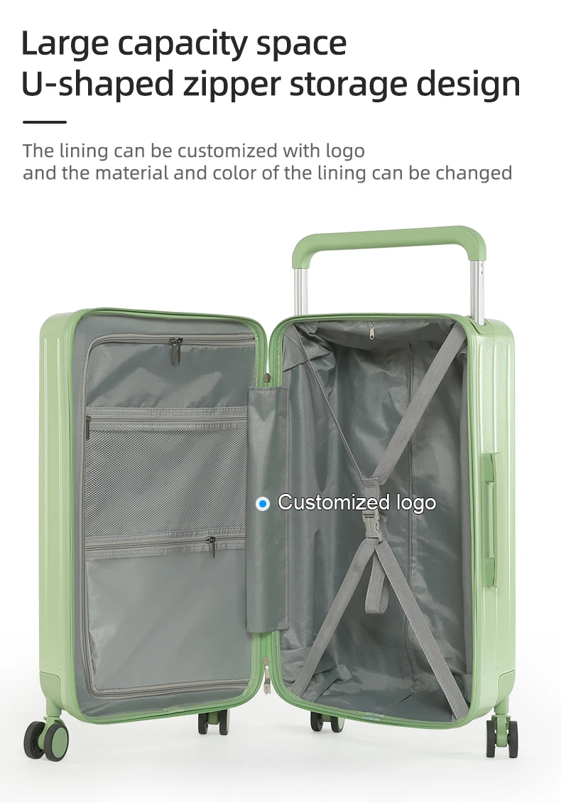 High Quality Girl Wide Trolley Handle Spinner Luggage Tsa Lock