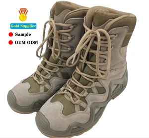 LOWA Non Slip Khaki Leather Vietnam Woodland Hiking Jungle Boots Boot for Combat