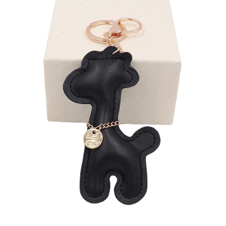 Wholesale Popular Leather Deer Key Chain Ring Holder Lucky Animal
