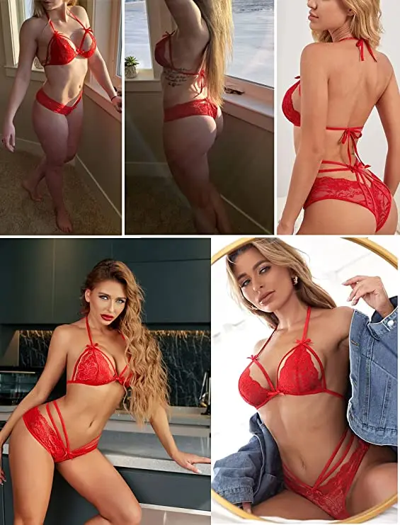 Polyamide Sexy Women Bras Red Erotic Sustainable Plus Size Transparent Bra