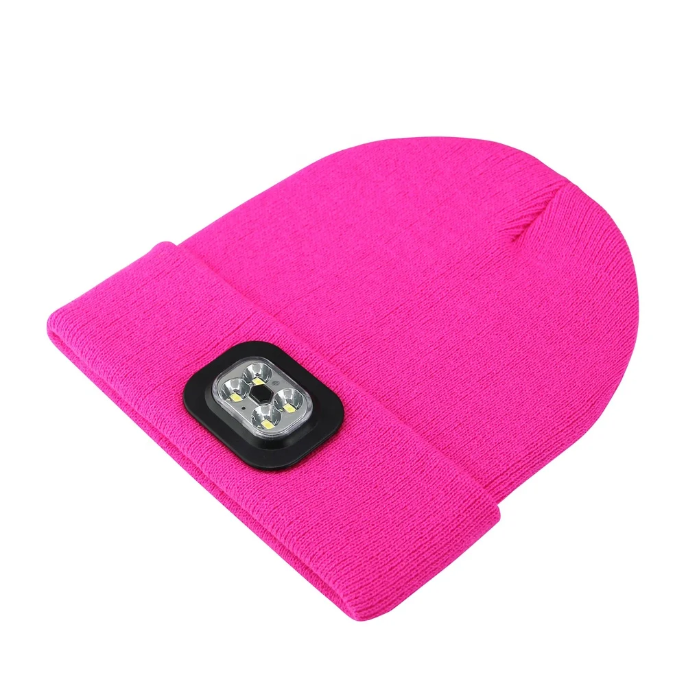 Usb Rechargeable Led Beanie Cap 
