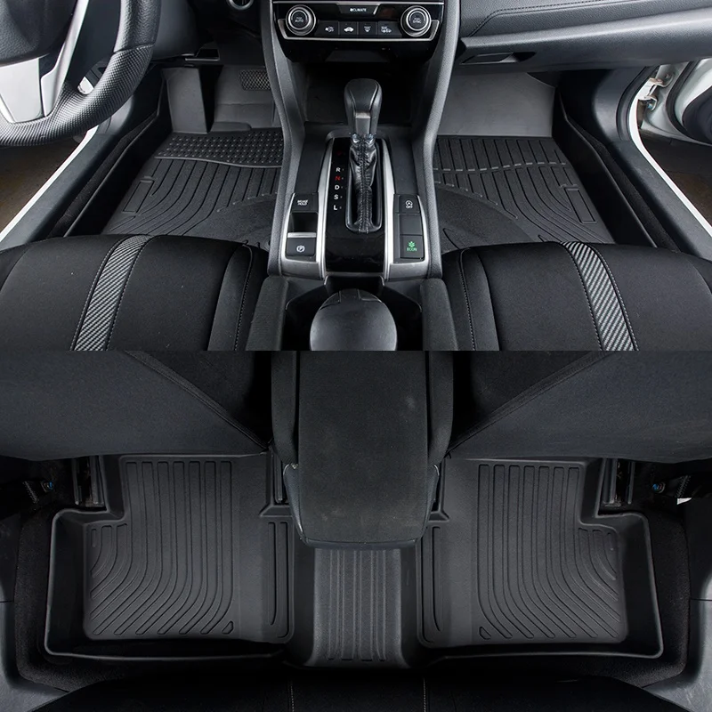 AltraVos Tappetini Auto Universali Per Nissan Kicks 2025 In TPE - 2 File + Bagagliaio Con Protezione Schienale - Antifango - 2
