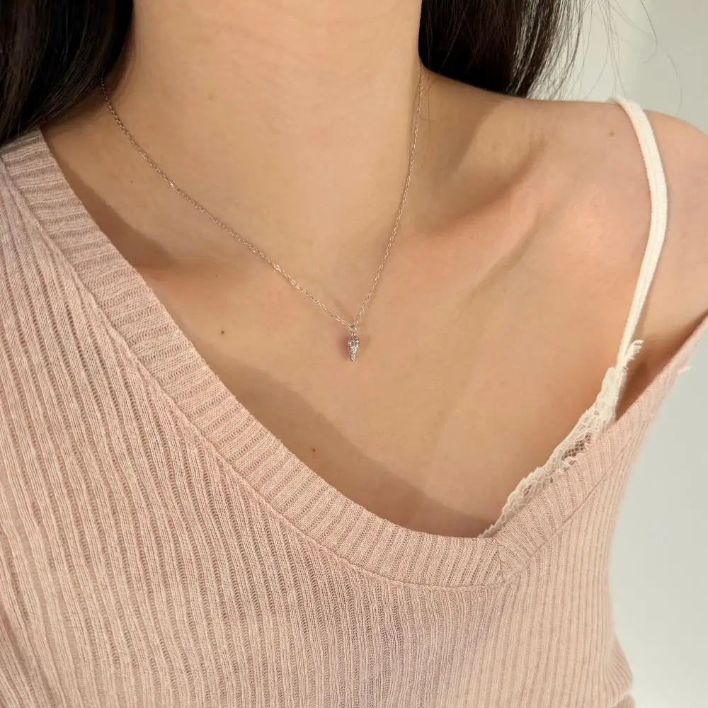KAKODIY Adjustable 5A Zircon Fine Jewelry for Women Pendant Ice Cream Shape 925 Sterling Silver Necklace detail 10