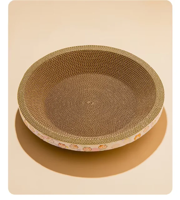 Manufacturer's Best-Selling Round Corrugated Paper Cat Scratching Pad Cat  Scratcher