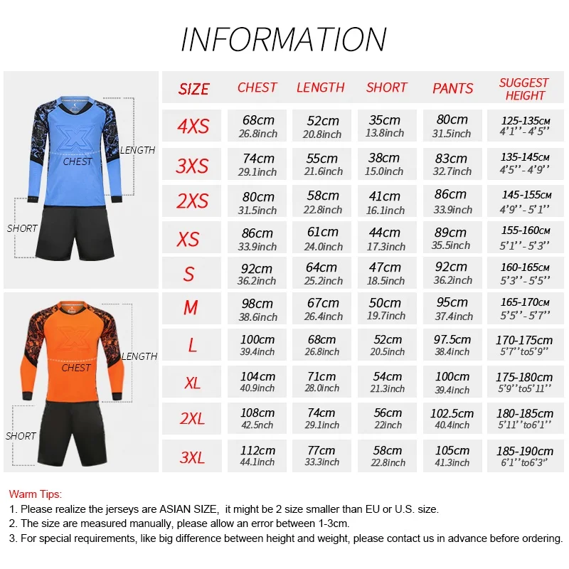 Source Custom Adult Kids Soccer Goalkeeper Jerseys Cheap Football  Goalkeeper Uniforms Sponge Safety Protection Goalkeeper Kits MJ801 on  m.