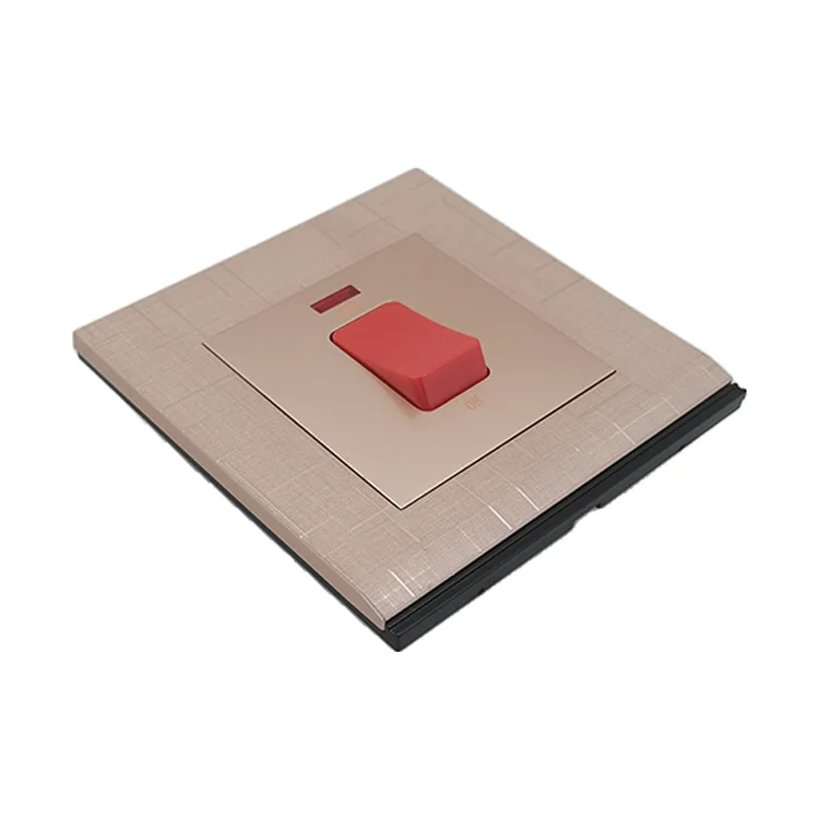 VNX New Style Design 45A OFF/ON Double Pole Switch Optional Gold Brush Meteor Rain Series Wall Electrical Switches