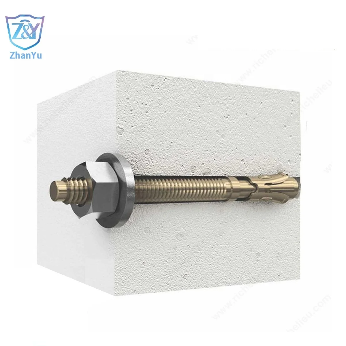 Wej-It at5870 Zinc Plated Steel Ankr-TITE Wedge Anchors 5/8 x