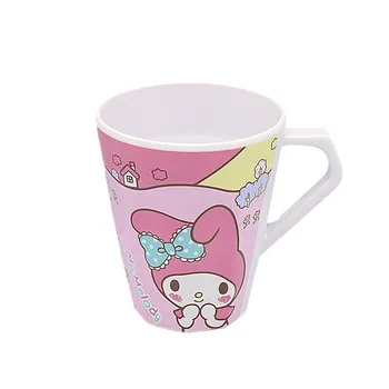 New Popular Fashion Style Circular Cup Hello Kitty Large Handle Cup Customized Packaging Melamine Cup For Home And Hotel Use