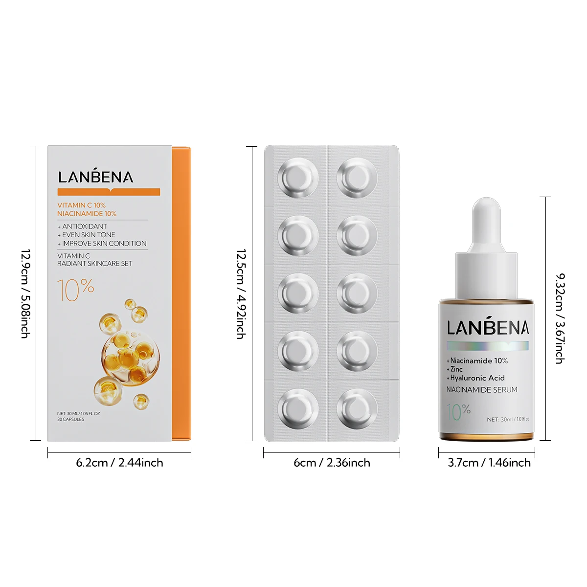 LANBENA Face Whitening Lightening Skin Moisturizer Anti Aging Dark Spot Corrector Remover Vitamin C Cream details