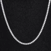 4mm Silver Tennis Necklaces