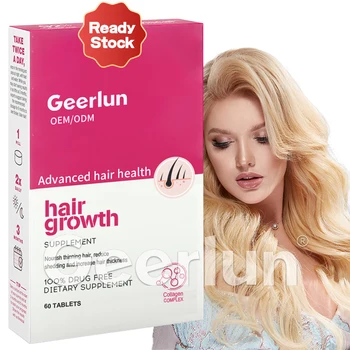 OEM Ready Stock Private Label Advanced Hair Health Biotin Vitamin Supplements Increase Thickness Hair Women Hair Growth Tablets