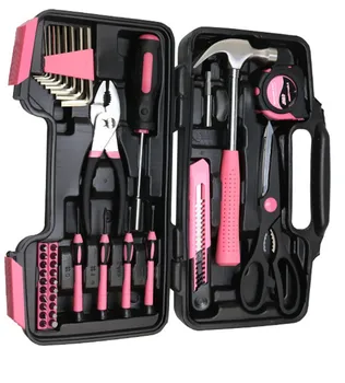 39pcs Household Women Hand Tool Sets /cute Tools Set/home Repair Ladies Tool Kit Pink Tool Set Tools And Hardware